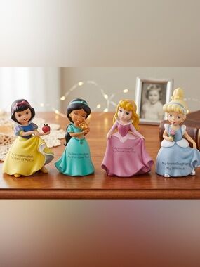 Hamilton-Disney Princess Figurines Set - Snow White, Jasmine, Aurora, Cinderella